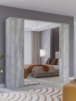 Very Home Home Essentials - Prague 5-Door Mirrored Wardrobe - FSC® Certified
