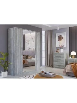 Very Home Home Essentials - Prague 3 Door Mirrored Wardrobe 9 Very Home Home Essentials - Prague 3 Door Mirrored Wardrobe -Oleu Furniture Shop 2BJ3M SQ5 0000000232 WHITE ASH SLd1