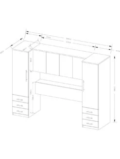 Very Home Home Essentials - Prague Overbed Unit - FSC® Certified -Oleu Furniture Shop 2BJ3N SQ5 0000000005 GREY SLd1
