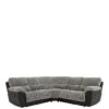 Sienna Fabric/Faux Leather Recliner Corner Group Sofa -Oleu Furniture Shop 2CLW3 SQ1 0000000004 BLACK SLf