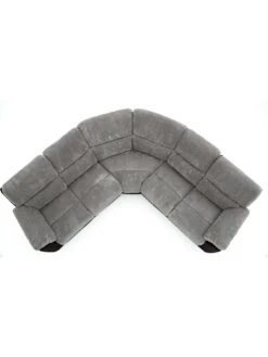 Sienna Fabric/Faux Leather Recliner Corner Group Sofa -Oleu Furniture Shop 2CLW3 SQ5 0000000004 BLACK SLd