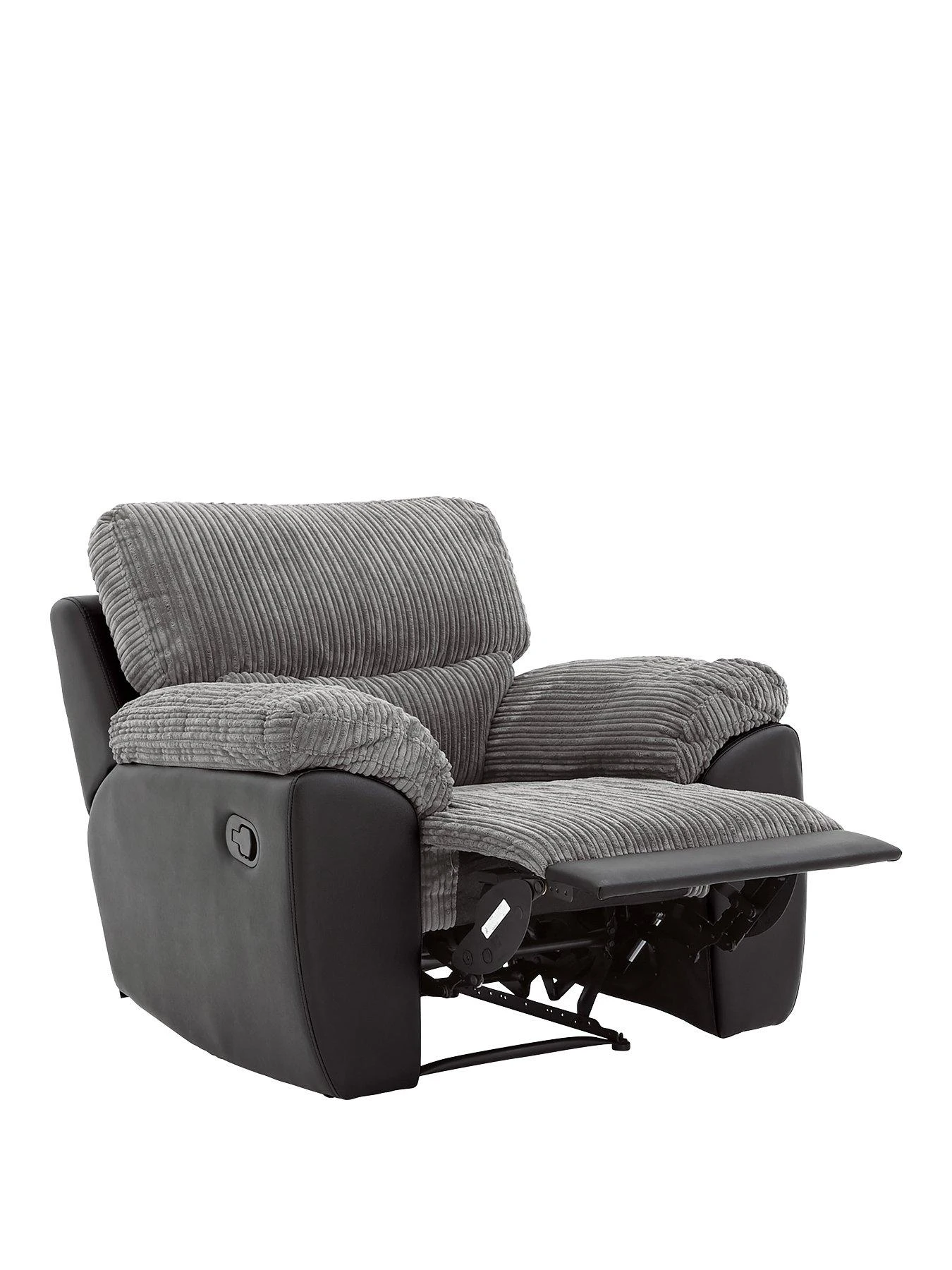 Sienna Fabric/Faux Leather Recliner Armchair 5 Sienna Fabric/Faux Leather Recliner Armchair - Image 3