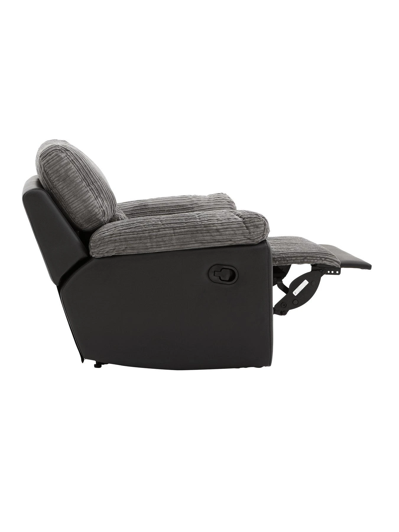 Sienna Fabric/Faux Leather Recliner Armchair 6 Sienna Fabric/Faux Leather Recliner Armchair - Image 4
