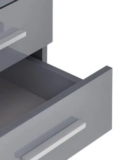 Very Home Prague Gloss 5 + 5 Wide Chest Of Drawers - FSC® Certified -Oleu Furniture Shop 369RQ SQ5 0000000563 GREY GLOSS SLd1