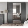 Very Home Prague Gloss 4 Door Mirrored Wardrobe - FSC® Certified 1 Very Home Prague Gloss 4 Door Mirrored Wardrobe - FSC® Certified -Oleu Furniture Shop 369RV SQ1 0000000563 GREY GLOSS RSr