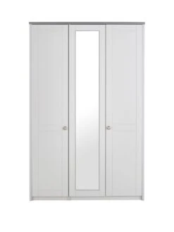 One Call Alderley Part Assembled 3 Door Mirrored Wardrobe