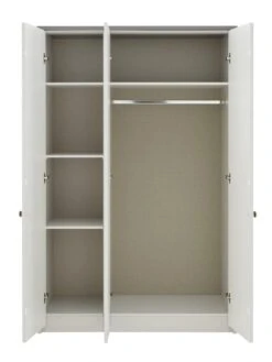 One Call Alderley Part Assembled 3 Door Mirrored Wardrobe -Oleu Furniture Shop 3DAMW SQ4 0000000005 GREY SLd