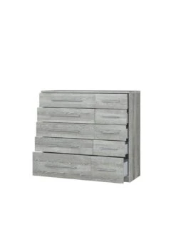 Very Home Home Essentials - Prague 5 + 5 Graduated Chest Of Drawers - FSC® Certified -Oleu Furniture Shop 3QXQU SQ4 0000000005 GREY SLd