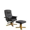 Alphason Drake Recliner Office Chair With Matching Footstool -Oleu Furniture Shop 3RHL6 SQ1 0000000004 BLACK SLf