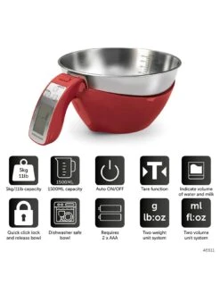 Morphy Richards Jug Scale - Red -Oleu Furniture Shop 43MWE SQ6 0000000017 RED SLd4