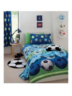 Catherine Lansfield Football Duvet Cover Set - Blue