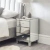 Very Home Parisian Mirrored 3 Drawer Ready Assembled Bedside Chest