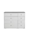 One Call Alderley Ready Assembled 4 + 4 Drawer Chest -Oleu Furniture Shop 69PAD SQ1 0000000005 GREY SLf