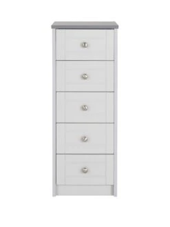One Call Alderley Ready Assembled Narrow 5 Drawer Chest
