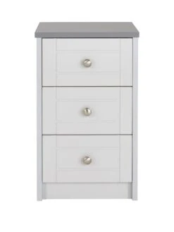 One Call Alderley Ready Assembled 3-Drawer Bedside Chest