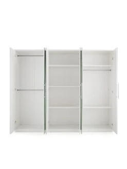 Very Home Prague Mirror 6 Door Wardrobe - FSC® Certified -Oleu Furniture Shop 6JJAW SQ4 0000000013 WHITE SLd