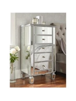 Very Home Mirage Mirrored 5 Drawer Chest