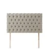 Silentnight Amalia Fabric Buttoned Padded Headboard - Available In 3 Colours -Oleu Furniture Shop KKM6W SQ1 0000000406 SANDSTONE SLf
