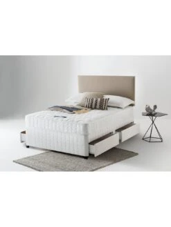 Silentnight Miracoil 3 Celine Divan Bed With Storage Options (Headboard Not Included) - Medium/Firm