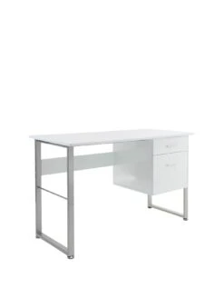 Alphason Cabrini White Storage Desk
