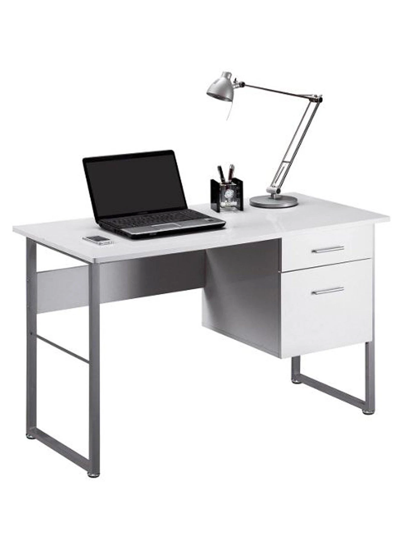 Alphason Cabrini White Storage Desk 5 Alphason Cabrini White Storage Desk - Image 3