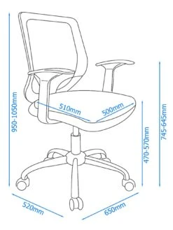Alphason Atlanta Mesh Back Office Chair - Black 9 Alphason Atlanta Mesh Back Office Chair - Black -Oleu Furniture Shop LDVMP SQ4 0000000004 BLACK SLd2