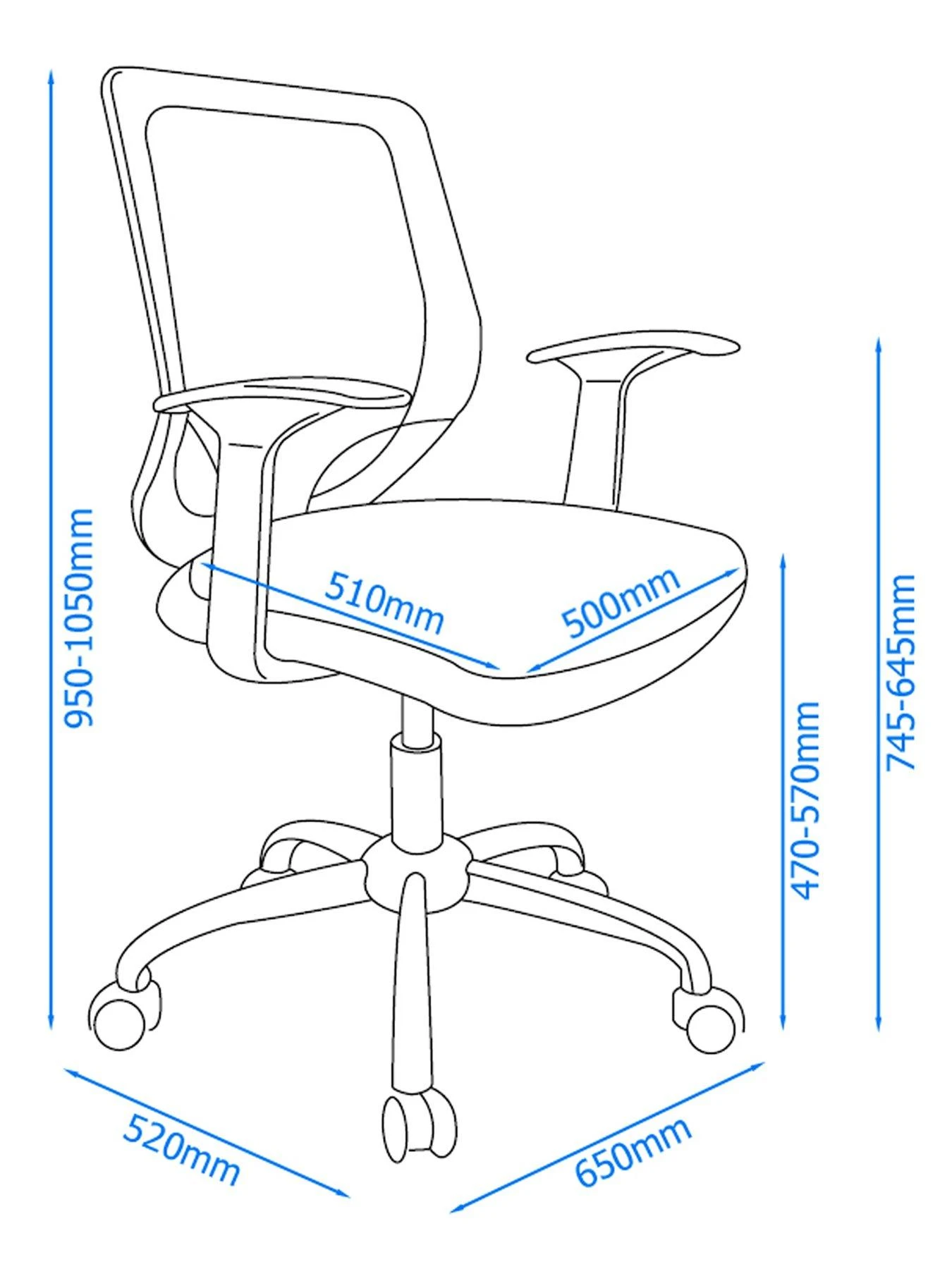 Alphason Atlanta Mesh Back Office Chair - Black 6 Alphason Atlanta Mesh Back Office Chair - Black - Image 4