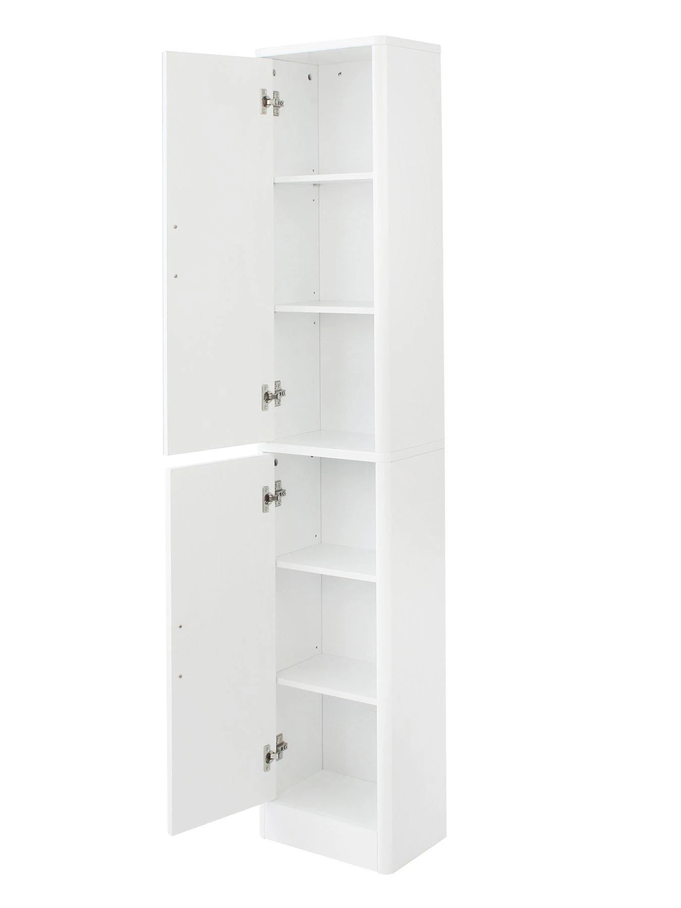 Lloyd Pascal Luna Hi-Gloss 2 Door Mirrored Bathroom Tallboy - White 5 Lloyd Pascal Luna Hi-Gloss 2 Door Mirrored Bathroom Tallboy - White - Image 3