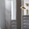 Very Home Camberley 2 Door, 3 Drawer Mirrored Wardrobe 1 Very Home Camberley 2 Door, 3 Drawer Mirrored Wardrobe -Oleu Furniture Shop LPLLL SQ1 0000000558 DARK OAK RSr