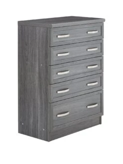 Very Home Camberley Graduated 5 Drawer Chest -Oleu Furniture Shop LPLMD SQ3 0000000558 DARK OAK SLa