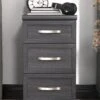 Very Home Camberley 3 Drawer Graduated Bedside Chest -Oleu Furniture Shop LPLMF SQ1 0000000558 DARK OAK RSr
