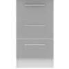 SWIFT Montreal Gloss Ready Assembled 3 Drawer Bedside Chest -Oleu Furniture Shop LQ47Q SQ1 0000009231 WHITE GREY GLOSS SLf