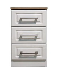 SWIFT Regent Ready Assembled 3 Drawer Bedside ChestĀ - FSCĀ® Certified