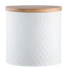 Typhoon Living White Embossed Bread Bin 1 Typhoon Living White Embossed Bread Bin -Oleu Furniture Shop LVULX SQ1 0000000013 WHITE SLf