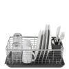 Tower Compact Dish Rack With Cutlery Holder – Grey
