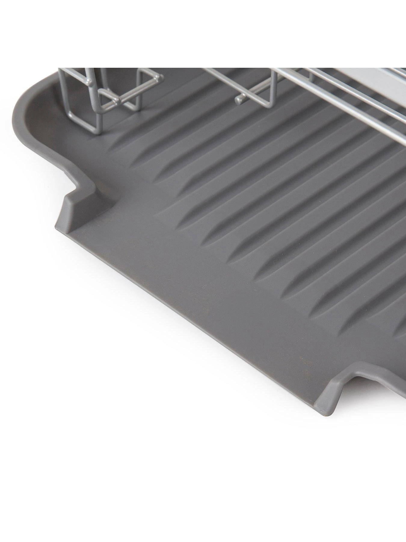 Tower Compact Dish Rack With Cutlery Holder – Grey 5 Tower Compact Dish Rack With Cutlery Holder – Grey - Image 3