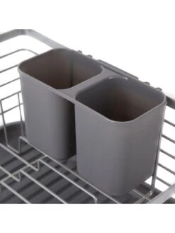 Tower Compact Dish Rack With Cutlery Holder – Grey 11 Tower Compact Dish Rack With Cutlery Holder – Grey -Oleu Furniture Shop M4KUW SQ4 0000000005 GREY SLd2