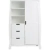 Obaby Stamford Sleigh Double Wardrobe -Oleu Furniture Shop M9VCD SQ1 0000000013 WHITE SLf
