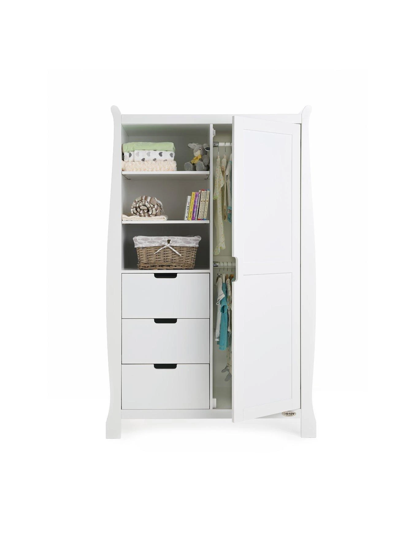 Obaby Stamford Sleigh Double Wardrobe 4 Obaby Stamford Sleigh Double Wardrobe - Image 2