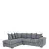 Very Home Amalfi Left Hand Scatter Back Fabric Corner Chaise Sofa - FSC® Certified -Oleu Furniture Shop MD9WA SQ1 0000000071 CHARCOAL SLf