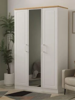 SWIFT Regent Part Assembled 3 Door Mirrored Wardrobe - FSC® Certified