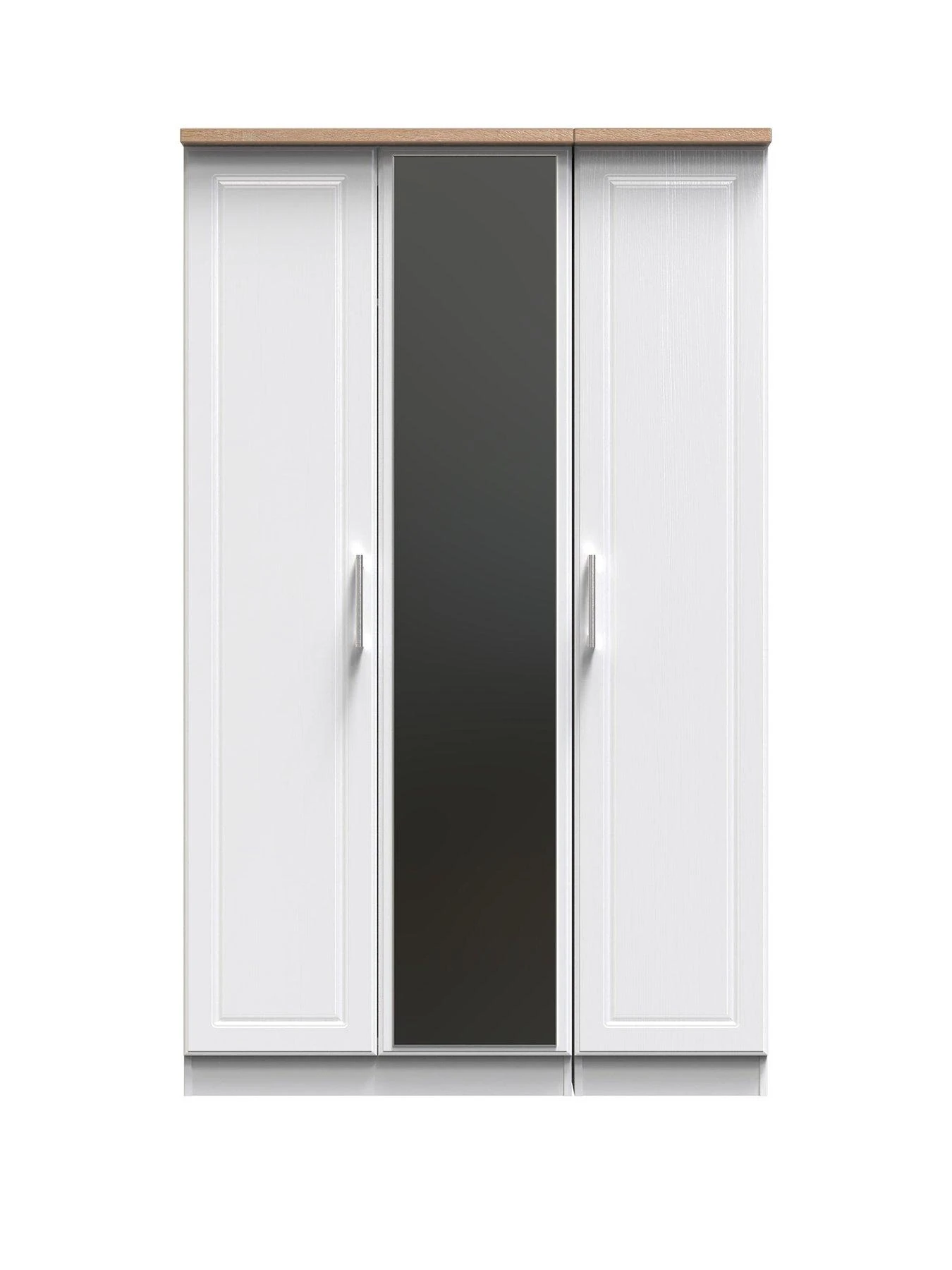 SWIFT Regent Part Assembled 3 Door Mirrored Wardrobe - FSC® Certified 5 SWIFT Regent Part Assembled 3 Door Mirrored Wardrobe - FSC® Certified - Image 3