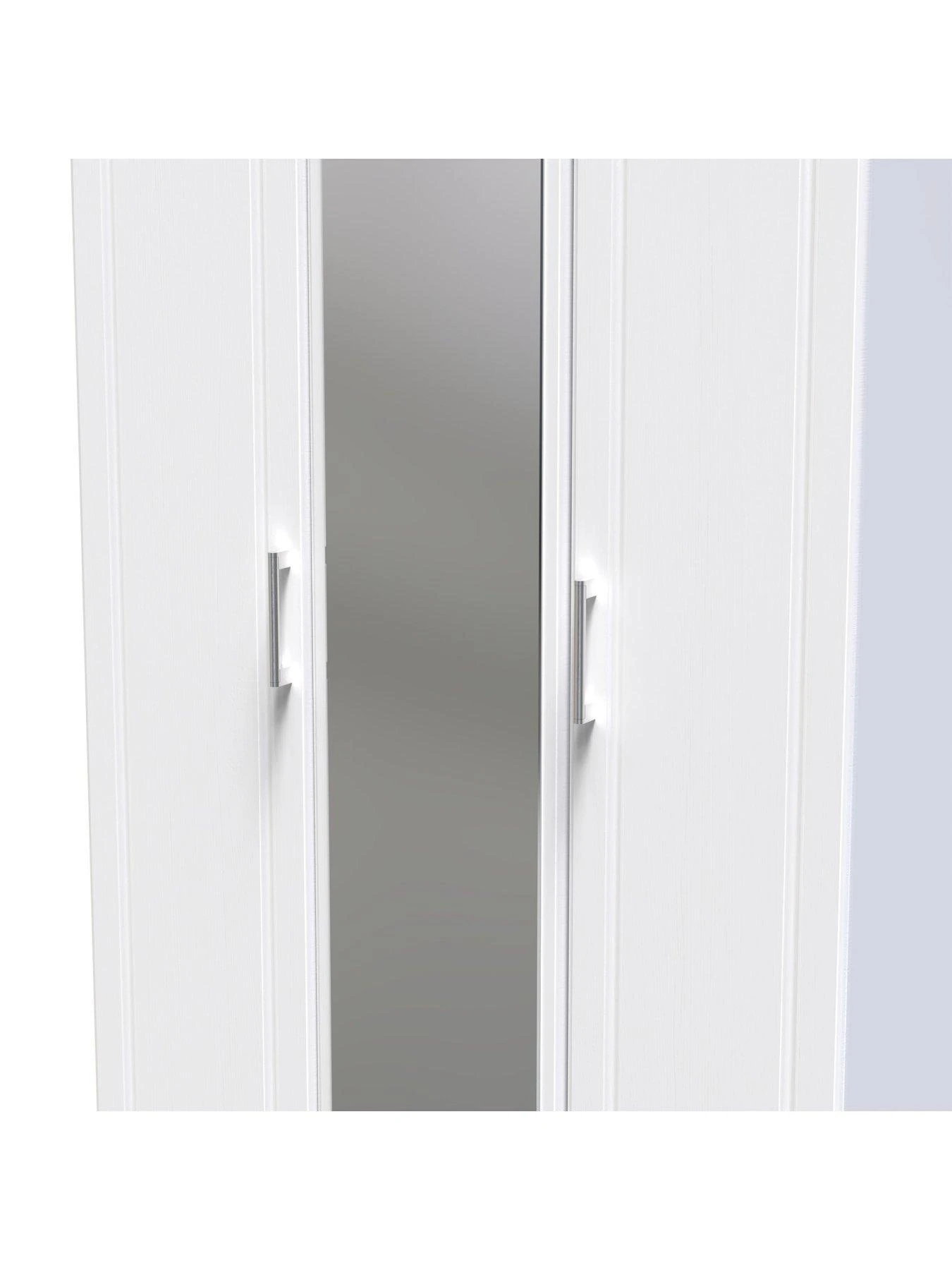 SWIFT Regent Part Assembled 3 Door Mirrored Wardrobe - FSC® Certified 7 SWIFT Regent Part Assembled 3 Door Mirrored Wardrobe - FSC® Certified - Image 5