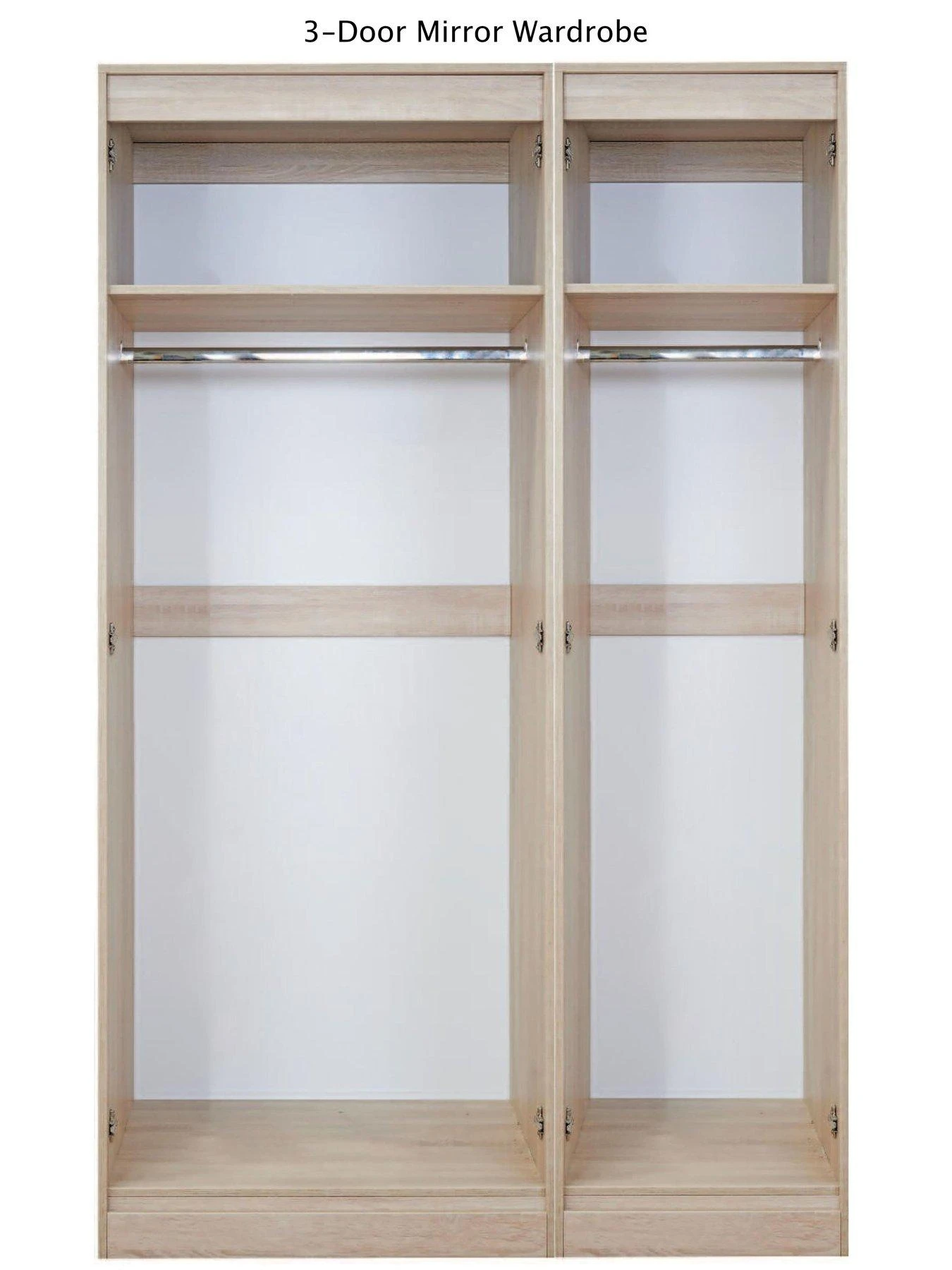 SWIFT Regent Part Assembled 3 Door Mirrored Wardrobe - FSC® Certified 9 SWIFT Regent Part Assembled 3 Door Mirrored Wardrobe - FSC® Certified - Image 7
