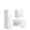 Little Acorns Portofino Cot Bed, Dresser And Single Wardrobe - White 2 Little Acorns Portofino Cot Bed, Dresser And Single Wardrobe - White -Oleu Furniture Shop METXG SQ1 0000000013 WHITE SLf