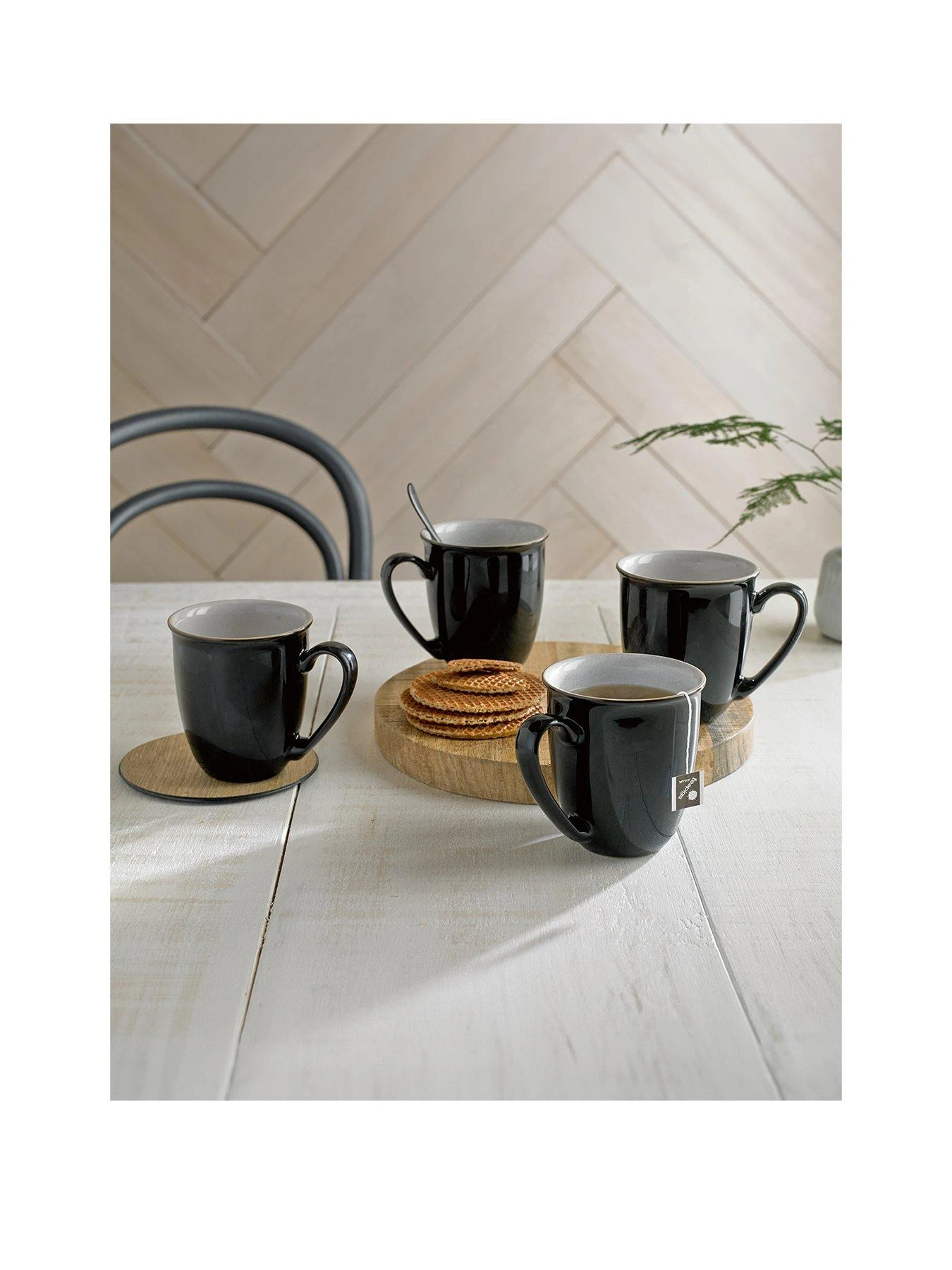 Denby Elements Set Of 4 Coffee Mugs – Black 3 Denby Elements Set Of 4 Coffee Mugs – Black