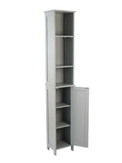 Lloyd Pascal Portland Tall Bathroom Cabinet -- Grey -Oleu Furniture Shop MQPDX SQ3 0000000005 GREY SLd1