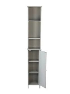 Lloyd Pascal Portland Tall Bathroom Cabinet -- Grey -Oleu Furniture Shop MQPDX SQ4 0000000005 GREY SLd2
