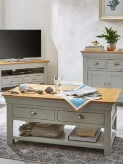 Very Home Seattle Ready Assembled Storage Coffee Table -Oleu Furniture Shop MRXRT SQ4 0000000311 GREY OAK SLd