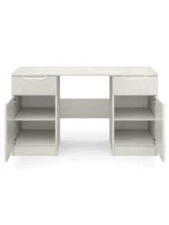 One Call Bilbao Ready Assembled High Gloss Desk - Grey -Oleu Furniture Shop MUDM6 SQ4 0000000563 GREY GLOSS SLd